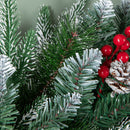 1.8m (6ft) New Jersey Christmas Garland With Red Berries Pinecones & Snow Tipped PVC Branches