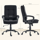 HOMCOM Office Chair, Computer Desk Chair with Dual-Layer Padding, Black