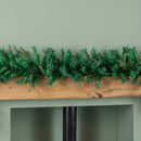 1.8m Plain Green Christmas Garland with 164 Tips and 50 Warm White LED Lights