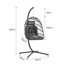 Garden Sanctuary Hanging Chair With Stand And Cushion