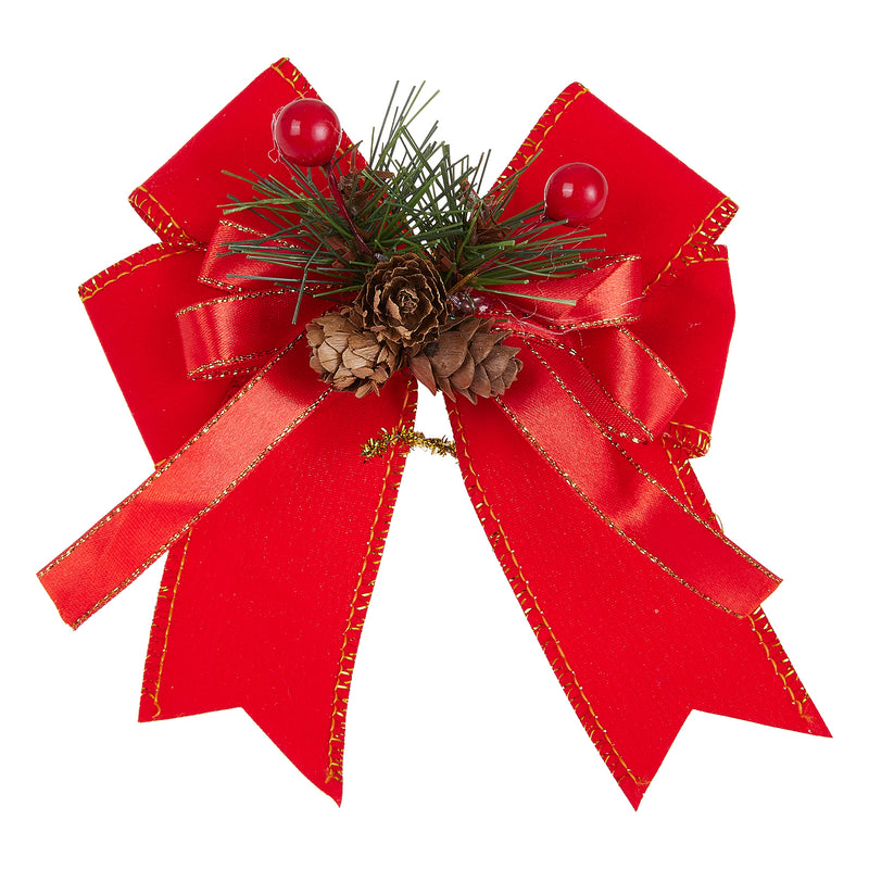 Lifeideas 6-Pack Decorative Bows with Pine Cones