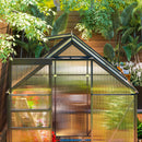 Outsunny Polycarbonate Walk-in Garden Greenhouse W/ Sliding Door