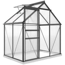 Outsunny Polycarbonate Walk-in Garden Greenhouse W/ Sliding Door