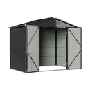 Breeins 8x5.7FT Metal Apex Roof Garden Storage Shed
