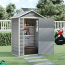 Livingandhome Garden Plastic Storage Shed with Lockable Hinged Door