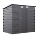 Breeins Outdoor Galvanized Steel Storage Shed 6ft X 4ft