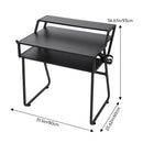 Livingandhome Computer Gaming Table with Headphone Hook