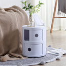 Lifeideas 2-Tier Compact Cylindrical Drawer Storage Unit