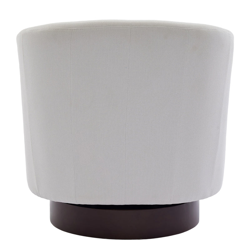 Livingandhome Linen Upholstered Swivel Armchair