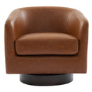 Livingandhome Brown Modern Swivel Single Armchair