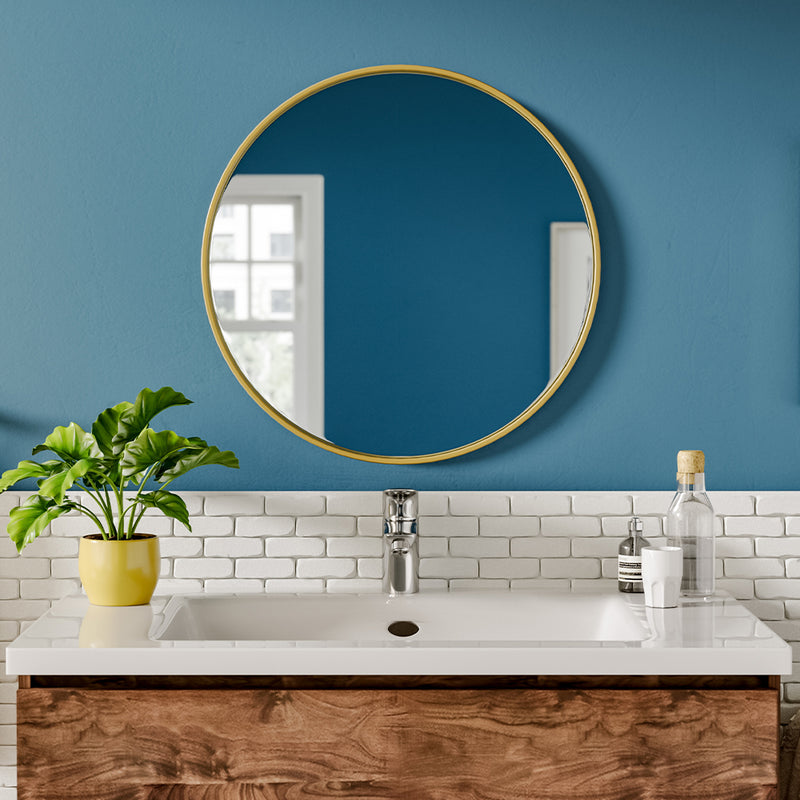 Livingandhome Nordic Round Bathroom Wall Mirror