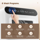 COMFEE White Countertop Dishwasher With A Visible Door