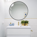Cottonfy UK Round Bathroom Framed Mirror Wall Hanging