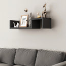 Livingandhome Set of 2 Wooden Wall Mounted Floating Shelves