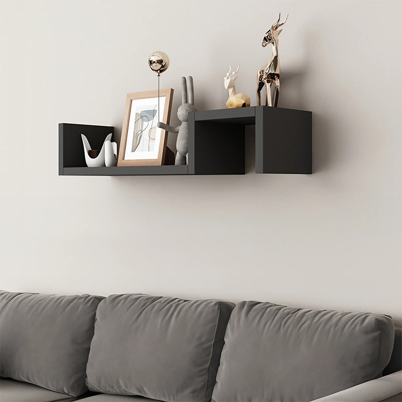 Livingandhome Set of 2 Wooden Wall Mounted Floating Shelves