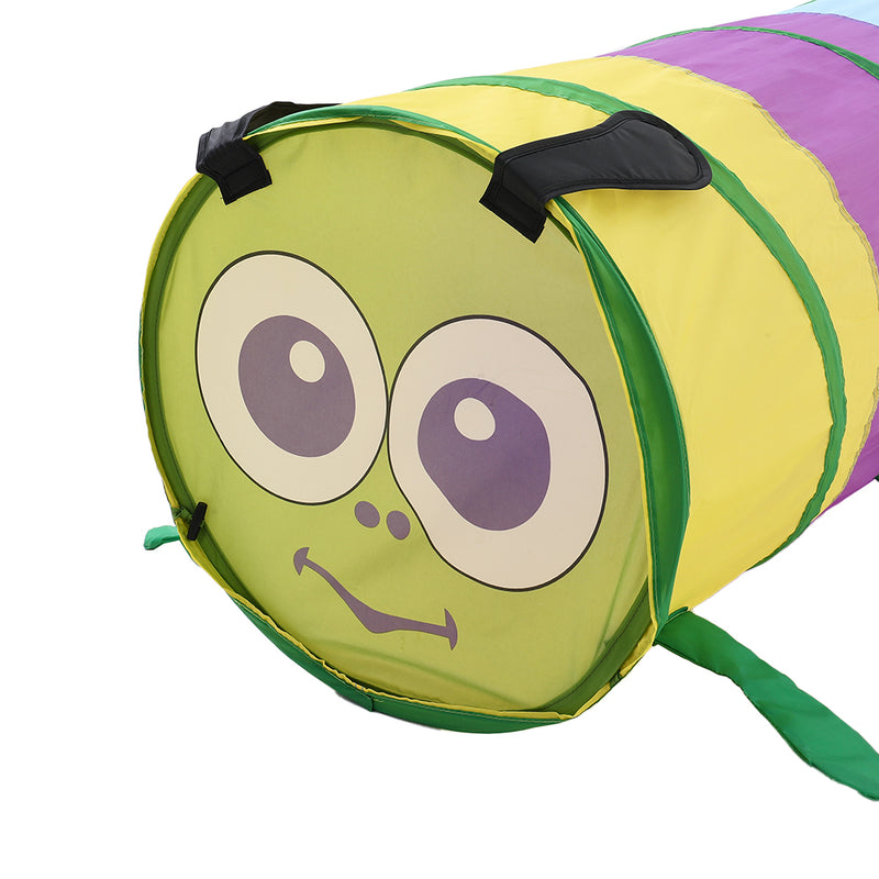 Livingandhome 6FT Caterpillar Crawl Play Tunnel Pop-up for Kids Multicoloured