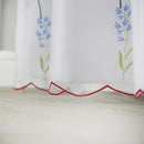 Spring Embroidered Lined Voile Ring Top Curtains