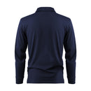 Casual Quarter Zip Turn Down Collar Long Sleeve Polo Shirt