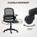 HOMCOM Ergonomic Swivel Computer Chair with Flip-up Armrests