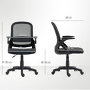 HOMCOM Ergonomic Swivel Computer Chair with Flip-up Armrests