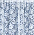 Kew Traditional Floral White Net Curtain Flounce