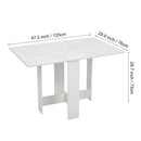 Livingandhome Contemporary Drop Leaf Wooden Dining Table