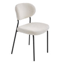 Livingandhome 2Pcs Upholstered Dining Chair with Metal Frame