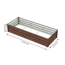Breeins Rectangular Galvanized Steel Raised Garden Bed