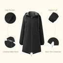 Hooded Zip-Up Midi Windbreaker