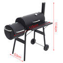 Portable Outdoor Charcoal BBQ Grill With Offset Smoker