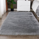 Lifeideas Grey Rectangular Shaggy Floor Rug
