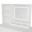 Livingandhome Dressing Table with LED Illuminated Mirror