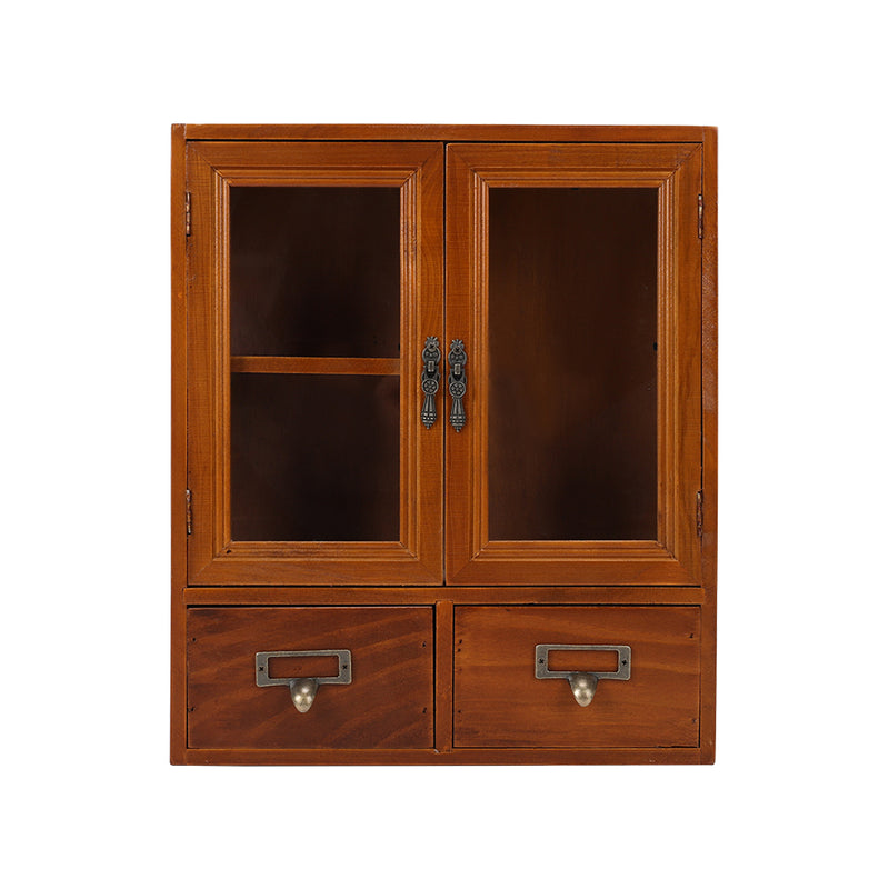 Lifeideas Retro Wooden Desktop Storage Organizer with Drawers