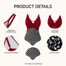 V-Neck One-Piece Swimsuit
