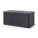 380L Large Waterproof Storage Deck Box for Garden Tools-Grey