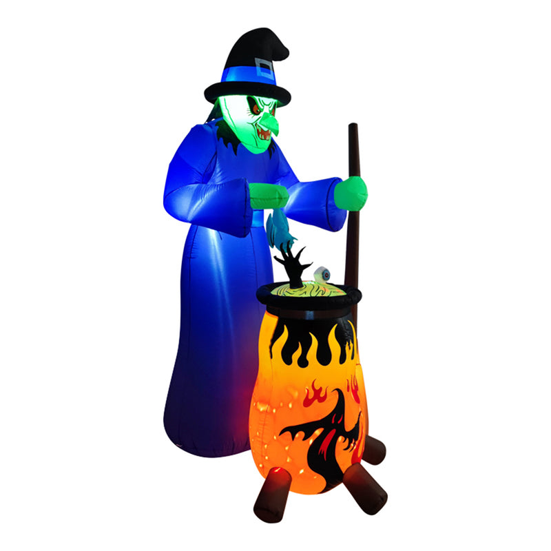 Lifeideas 7ft Halloween Inflatable Witch with Built In LED Lights