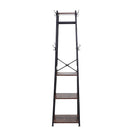 Livingandhome Industrial Style Clothing Rack with 4 Tiers of Shelves