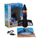 Kidkid Electric Spinner Rocket Launcher Toy with Parachute for Kids