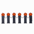 Pack Of 2: 97cm X 1.2m Battery Powered Light Up Halloween Pumpkin Fence With LEDs