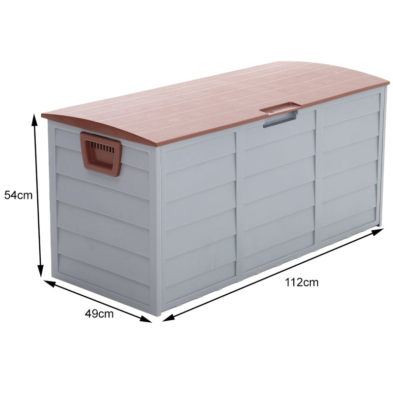 Livingandhome Waterproof Large Plastic Garden Storage Box with Wheels