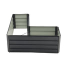 Breeins Outdoor Metal L-Shaped Raised Garden Bed