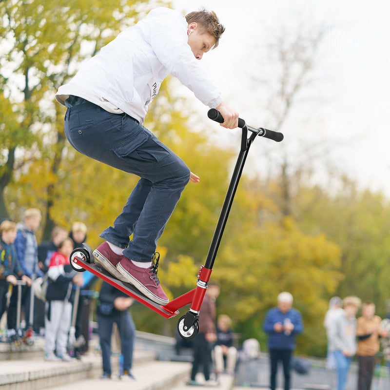 HOMCOM Stunt Scooter Entry Level Tricks Scooter For 14+ Beginners