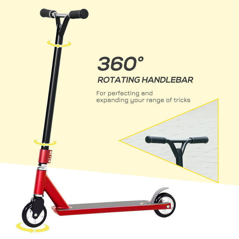 HOMCOM Stunt Scooter Entry Level Tricks Scooter For 14+ Beginners
