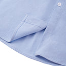 Cotton Short-sleeve Shirt - Blue