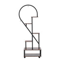 Breeins 2 Pcs Half-Heart-Shaped Tiered Plant Stand Rustic Brown