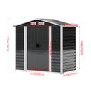 4x7FT Outdoor Metal Garden Storage Shed