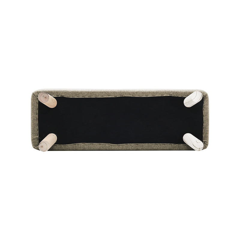 Livingandhome Tofu-style Footstool with Solid Pine Legs