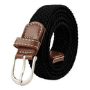 Casual Elastic Braided Belt With D-shape Pin Buckle