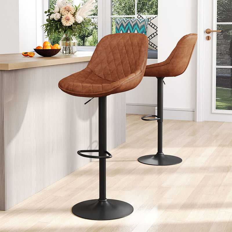 Livingandhome Pair of Swivel Counter Bar Chairs