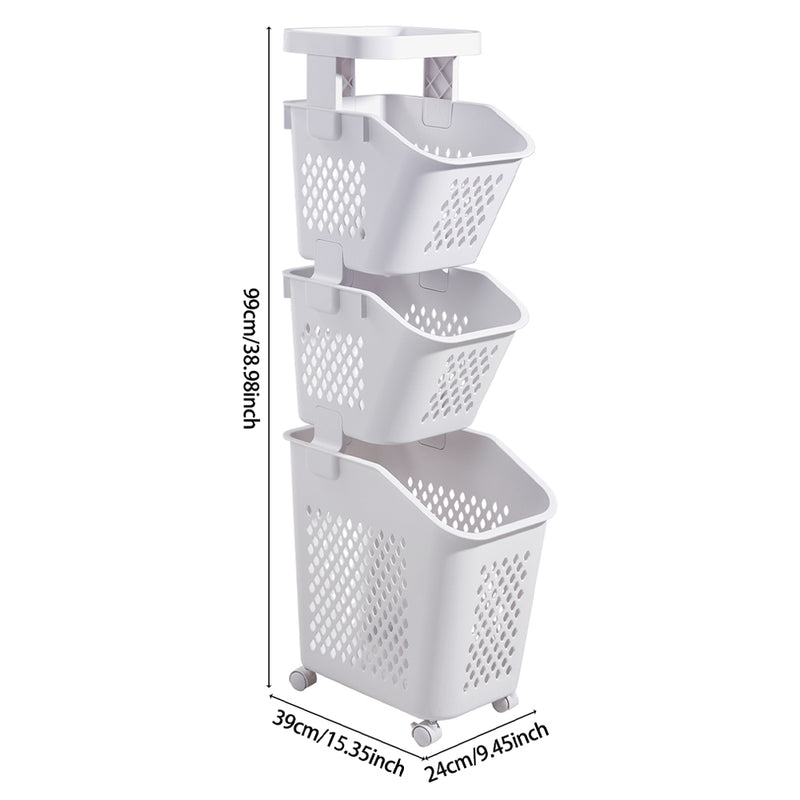 Lifeideas Compact 3 Tier Storage Unit for Laundry